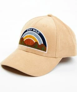 Cleo + Wolf Women's Stay Wild Sunset Embroidered Solid Ball CapĀ