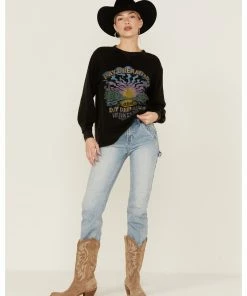 Cleo + Wolf Women's Day Dreaming, Day Drinking Graphic Thermal Pullover Sweatshirt -Cleo & Wolf Shop 2000359332 001 P4