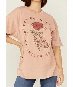 Cleo + Wolf Women's Bad Decisions Oversized Graphic Tee -Cleo & Wolf Shop 2000359335 250 P3