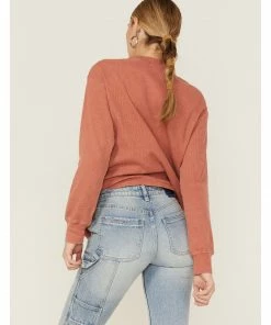 Cleo + Wolf Women's California Classic Graphic Thermal Pullover Sweatshirt -Cleo & Wolf Shop 2000359336 644 P3