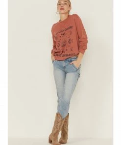 Cleo + Wolf Women's California Classic Graphic Thermal Pullover Sweatshirt -Cleo & Wolf Shop 2000359336 644 P4