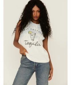 Cleo + Wolf Women's May Contain Tequila Tie Dye Tank