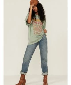 Cleo + Wolf Women's Vintage Grand Canyon Oversized Green Tee 8 Cleo + Wolf Women's Vintage Grand Canyon Oversized Green Tee -Cleo & Wolf Shop 2000359357 342 P4