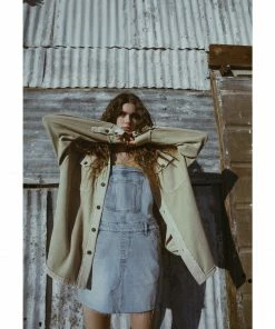 Cleo + Wolf Women's Light Wash Denim Skirtall Super Light Wash -Cleo & Wolf Shop 2000359504 411 P1 1