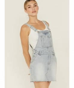 Cleo + Wolf Women's Light Wash Denim Skirtall Super Light Wash -Cleo & Wolf Shop 2000359504 411 P3