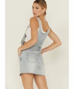 Cleo + Wolf Women's Light Wash Denim Skirtall Super Light Wash -Cleo & Wolf Shop 2000359504 411 P5