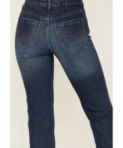 Cleo + Wolf Women's Slim Straight Signature Pocket Denim Jeans  Medium Wash -Cleo & Wolf Shop 2000359506 414 P4