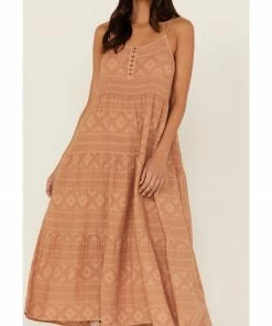 Cleo + Wolf Women's Tiered Midi Dress Beige/khaki -Cleo & Wolf Shop 2000364812 250 P3