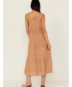 Cleo + Wolf Women's Tiered Midi Dress Beige/khaki -Cleo & Wolf Shop 2000364812 250 P4