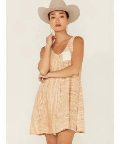 Cleo + Wolf Women's Yarn Die A-Line Dress Taupe -Cleo & Wolf Shop 2000364813 251 P1 1