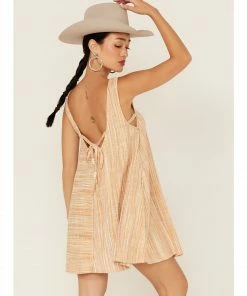 Cleo + Wolf Women's Yarn Die A-Line Dress Taupe -Cleo & Wolf Shop 2000364813 251 P4