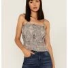 Cleo + Wolf Women's Southwestern Print Relaxed Strappy Tank Top Blue
