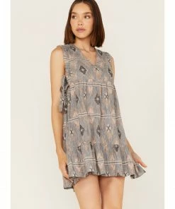 Cleo + Wolf Women's Southwestern Print TieĀ Dress