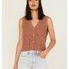 Cleo + Wolf Women's Cropped Knit Sweater Vest
