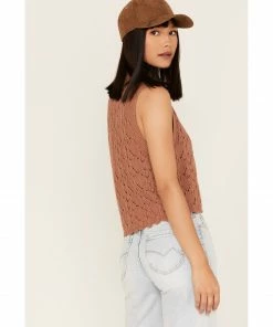 Cleo + Wolf Women's Cropped Knit Sweater Vest -Cleo & Wolf Shop 2000364823 250 P4