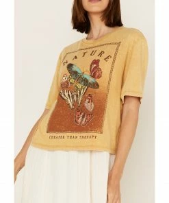 Cleo + Wolf Women's Nature Is Therapy Graphic Tee -Cleo & Wolf Shop 2000364832 710 P3