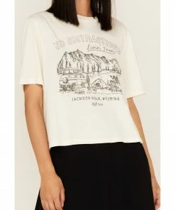 Cleo + Wolf Women's No Distractions Cropped Graphic Tee -Cleo & Wolf Shop 2000364833 103 P3
