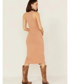 Cleo + Wolf Women's Split Side Tank Midi Dress Beige/khaki -Cleo & Wolf Shop 2000364835 250 P4