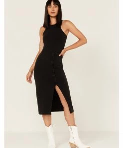 Cleo + Wolf Women's Halter Slit MidiĀ Dress