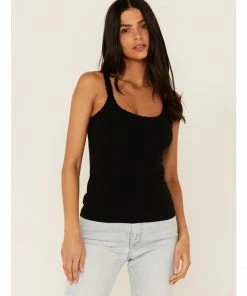 Cleo + Wolf Women's Ruffle Trim Tank Top