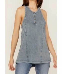 Cleo + Wolf Women's Racerback Jersey Tank Blue -Cleo & Wolf Shop 2000364840 400 P3