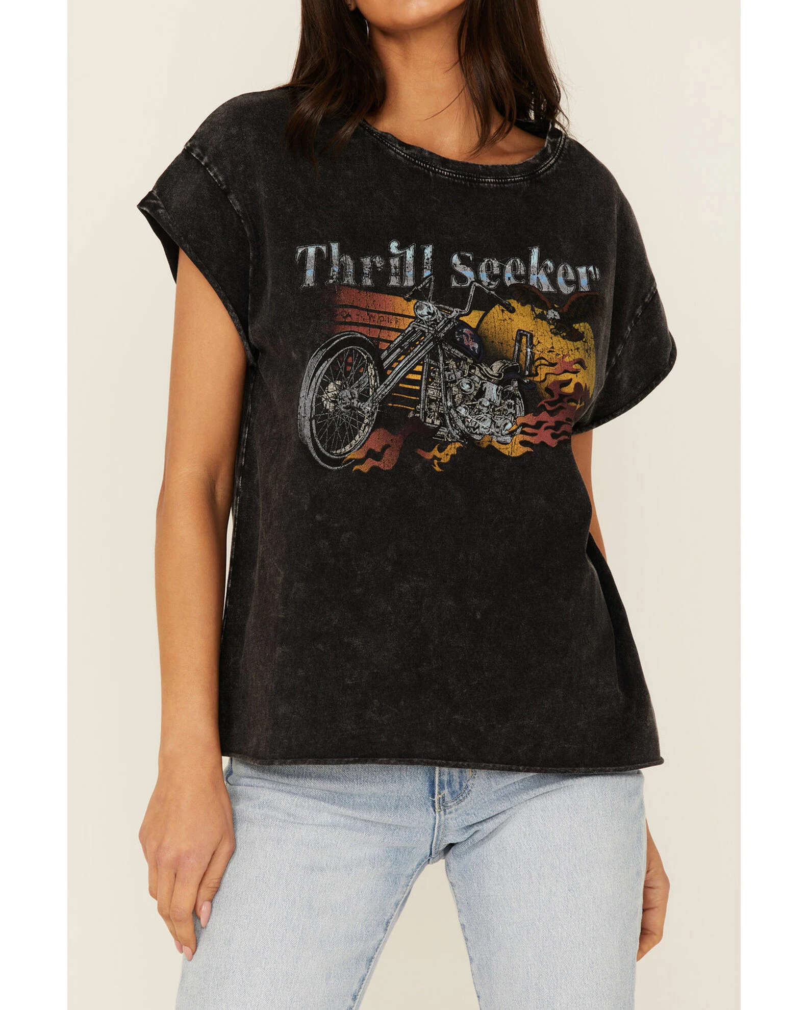 Cleo + Wolf Women's Thrill Seeker Moto Graphic Relaxed Tee 3 Cleo + Wolf Women's Thrill Seeker Moto Graphic Relaxed Tee - Image 3