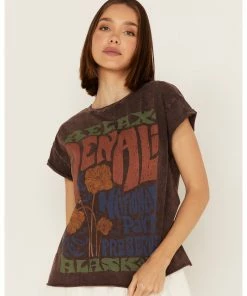 Cleo + Wolf Women's Denali Graphic Tee Dark Brown 9 Cleo + Wolf Women's Denali Graphic Tee Dark Brown -Cleo & Wolf Shop 2000364844 201 P1 1