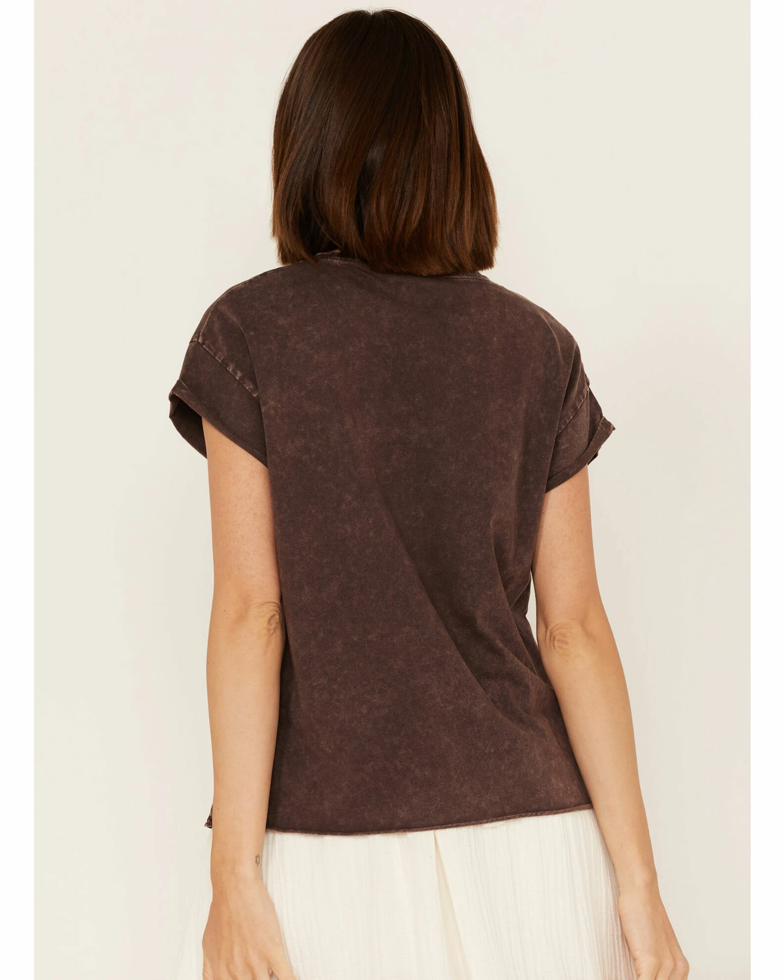 Cleo + Wolf Women's Denali Graphic Tee Dark Brown 4 Cleo + Wolf Women's Denali Graphic Tee Dark Brown - Image 4