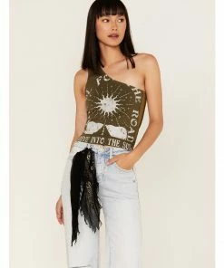 Cleo + Wolf Women's Drive Into The Sun Graphic One Shoulder Tank Top