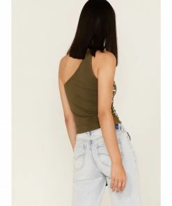 Cleo + Wolf Women's Drive Into The Sun Graphic One Shoulder Tank Top 7 Cleo + Wolf Women's Drive Into The Sun Graphic One Shoulder Tank Top -Cleo & Wolf Shop 2000364846 341 P4