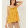 Cleo + Wolf Women's Knit Babydoll Tank Top Gold