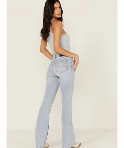 Cleo + Wolf Women's South Coast High-Rise Light Wash Stretch Bootcut Jeans Blue 7 Cleo + Wolf Women's South Coast High-Rise Light Wash Stretch Bootcut Jeans Blue -Cleo & Wolf Shop 2000364987 400 P3