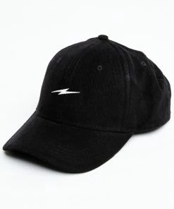 Cleo + Wolf Women's Black Cord Lightning Bolt Embroidered Ball CapĀ