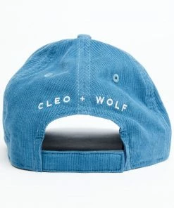 Cleo + Wolf Women's Medium Blue Cord Sun Embroidered Ball Cap  -Cleo & Wolf Shop 2000365158 420 P3