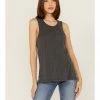 Cleo + Wolf Women's Crossover Back Tank Top Grey