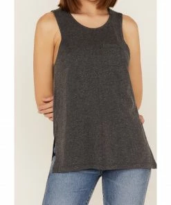 Cleo + Wolf Women's Crossover Back Tank Top Grey -Cleo & Wolf Shop 2000365197 200 P3