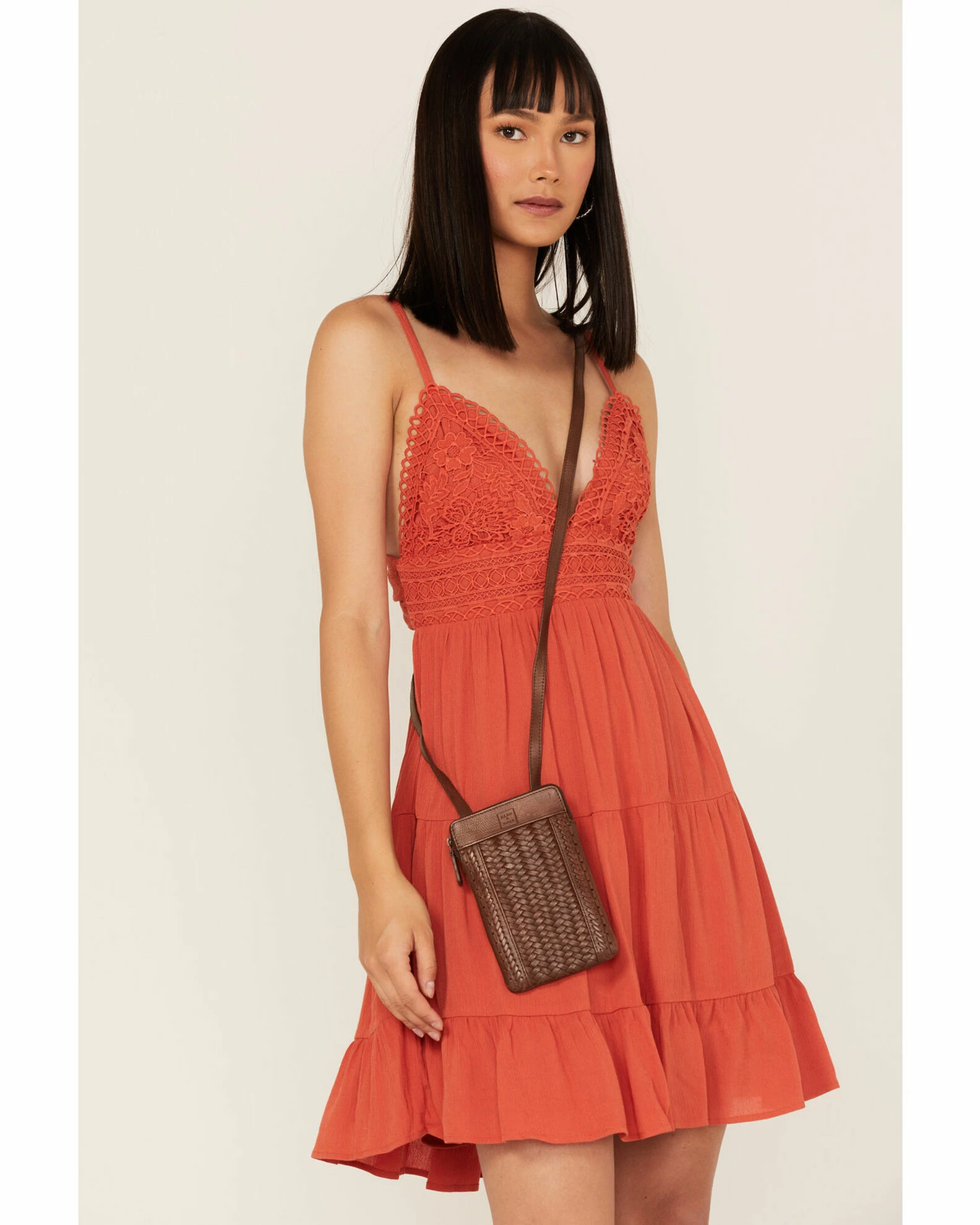 Cleo + Wolf Women's Basketweave Leather Crossbody Bag 1 Cleo + Wolf Women's Basketweave Leather Crossbody Bag