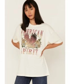 Cleo + Wolf Women's American Spirit Vintage Oversized Graphic Tee