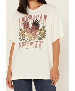 Cleo + Wolf Women's American Spirit Vintage Oversized Graphic Tee -Cleo & Wolf Shop 2000373295 103 P3
