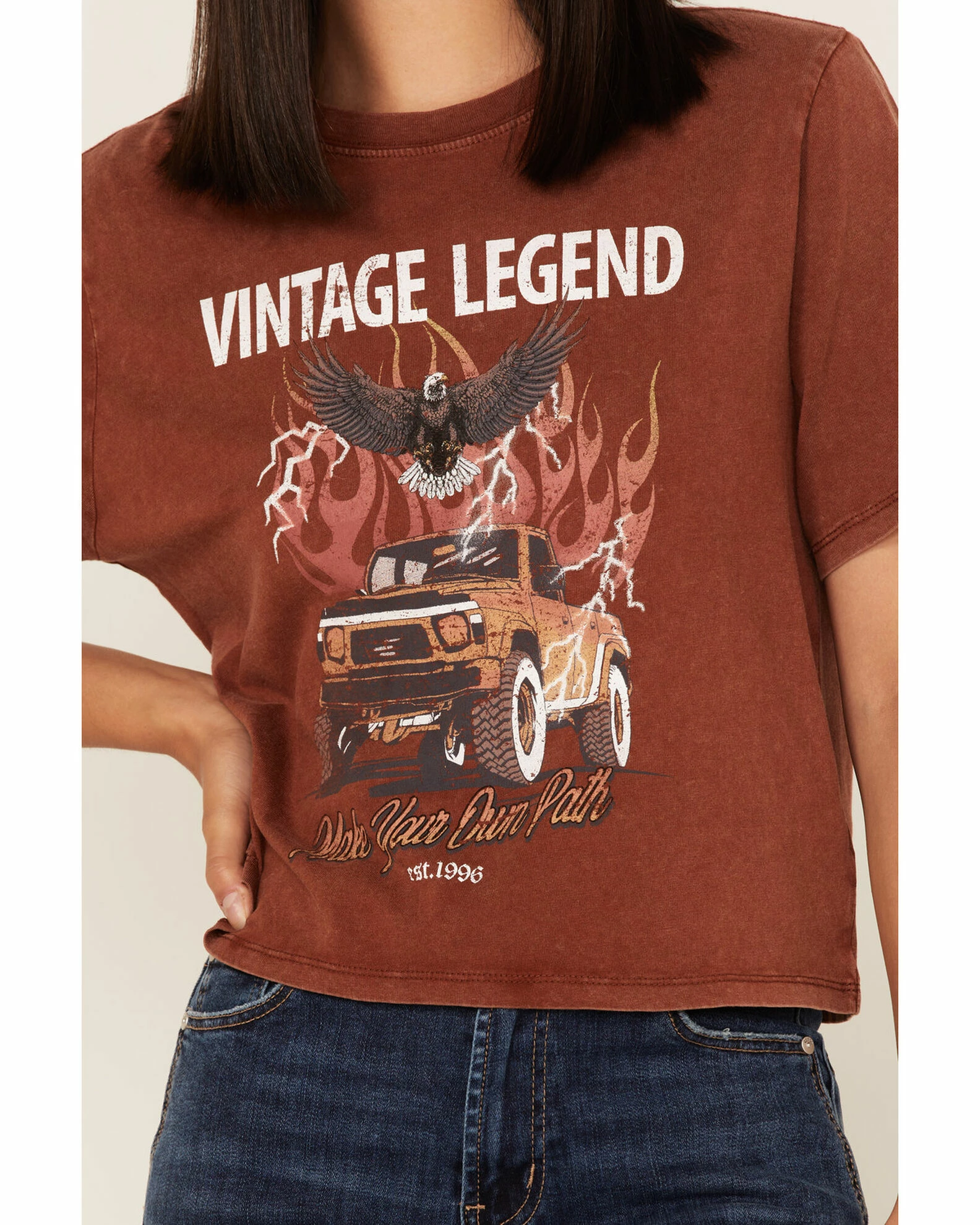 Cleo + Wolf Women's Vintage Legend Graphic Tee 3 Cleo + Wolf Women's Vintage Legend Graphic Tee - Image 3