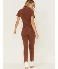Cleo + Wolf Women's Corduroy Jumpsuit Dark Brown -Cleo & Wolf Shop 2000373298 201 P4