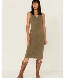 Cleo + Wolf Women's Ribbed Tank MidiĀ Dress