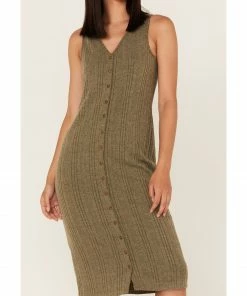Cleo + Wolf Women's Ribbed Tank Midi Dress -Cleo & Wolf Shop 2000373299 370 P3