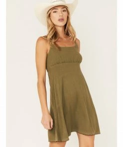Cleo + Wolf Women's MiniĀ Dress Moss Green