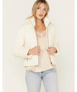 Cleo + Wolf Women's Quilted Corduroy Puffer Jacket Ivory 9 Cleo + Wolf Women's Quilted Corduroy Puffer Jacket Ivory -Cleo & Wolf Shop 2000373342 103 P1 1