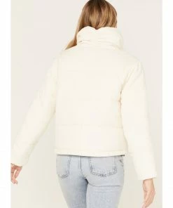 Cleo + Wolf Women's Quilted Corduroy Puffer Jacket Ivory 8 Cleo + Wolf Women's Quilted Corduroy Puffer Jacket Ivory -Cleo & Wolf Shop 2000373342 103 P4