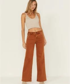 Cleo + Wolf Women's High-Rise Distressed Stretch Loose Wide Jeans Purple -Cleo & Wolf Shop 2000373344 200 P1