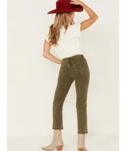 Cleo + Wolf Women's Distressed Mid-Rise Straight Jeans Peach -Cleo & Wolf Shop 2000373346 341 P3