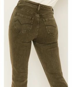 Cleo + Wolf Women's Distressed Mid-Rise Straight Jeans Peach -Cleo & Wolf Shop 2000373346 341 P4