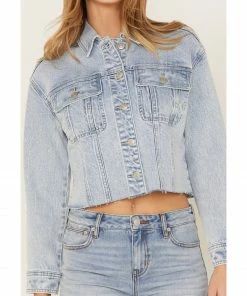 Cleo + Wolf Women's Light Wash Stretch Desert Scene Embroidered Cropped Denim Jacket 8 Cleo + Wolf Women's Light Wash Stretch Desert Scene Embroidered Cropped Denim Jacket -Cleo & Wolf Shop 2000373355 412 P3